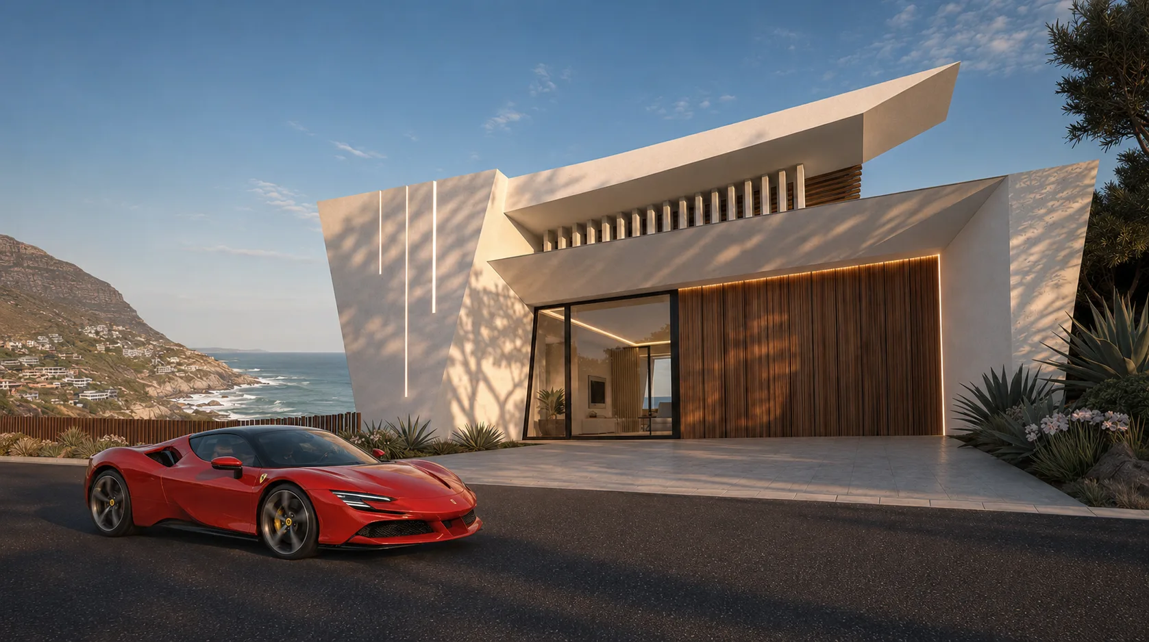 Cape Town Cliffside — Ferrari Arrival